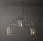 48 Inch Bell Glass Linear Chandelier - Fulcrum