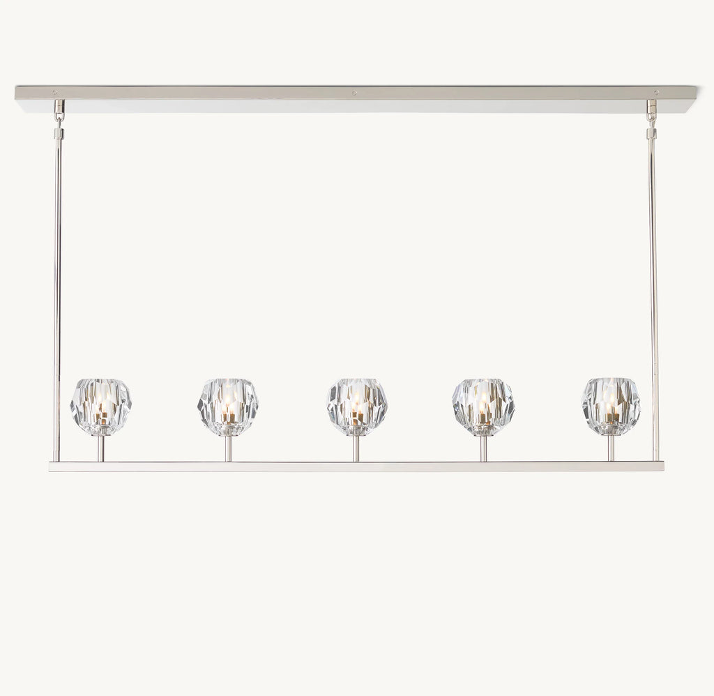 48 Inch Crystal Linear Chandelier – Boule