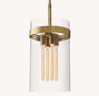 12 Inch Cylindrical Glass Pendant Light - Ravelle