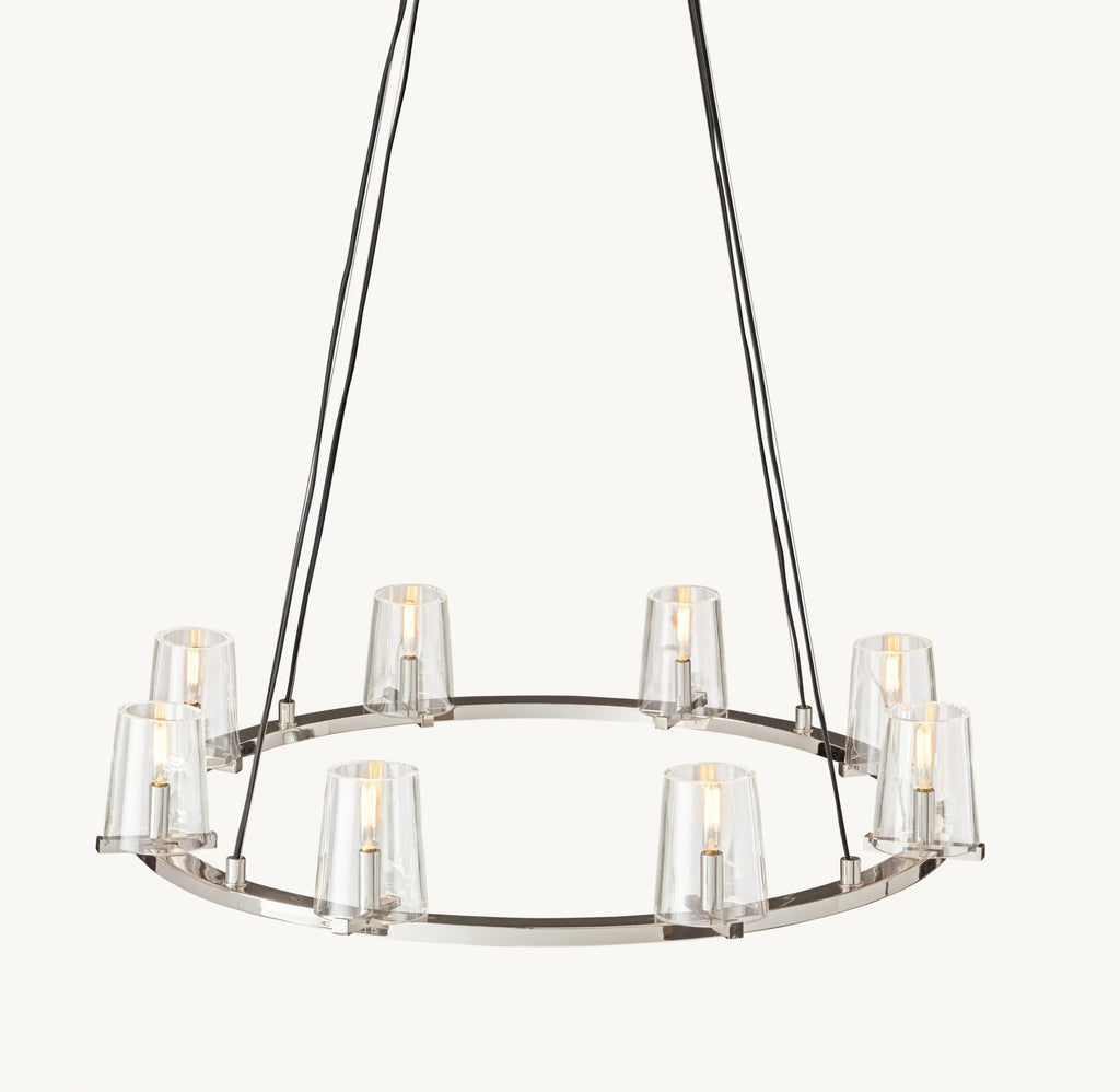 36 Inch Hurricane Candle Ring Chandelier - Pauillac