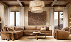 60 Inch Ribbed Glass Two-Tier Chandelier - San Marco