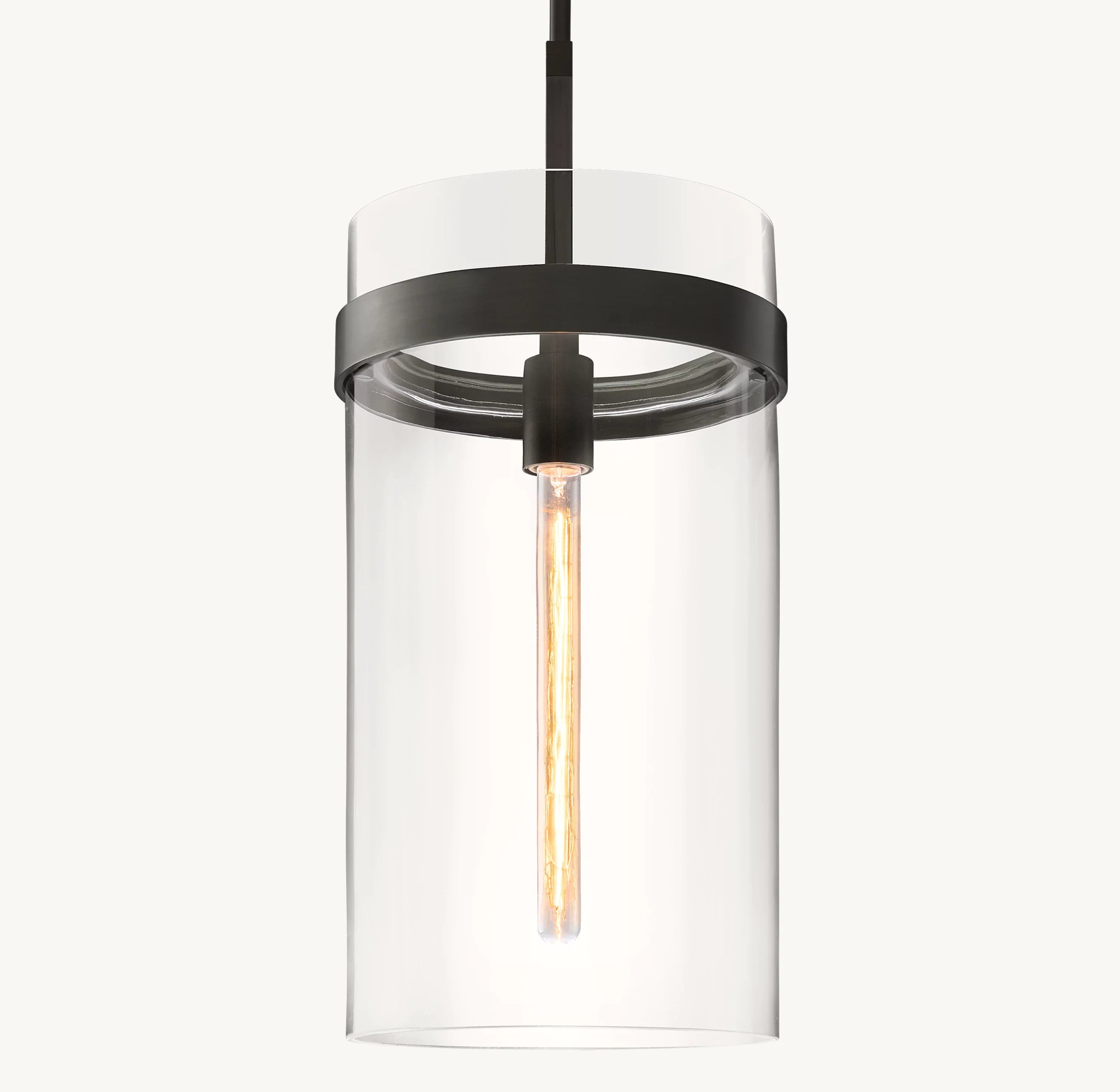 10 Inch Cylindrical Glass Pendant Light - Ravelle