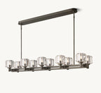 54 Inch Crystal Double Linear Candle Chandelier - Demaret