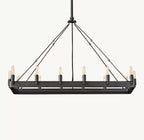 41 Inch Vintage Filament Tubular Candle Rectangular Chandelier - Camino