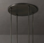 60 Inch Cylindrical Milk Glass Round Chandelier - Ravelle