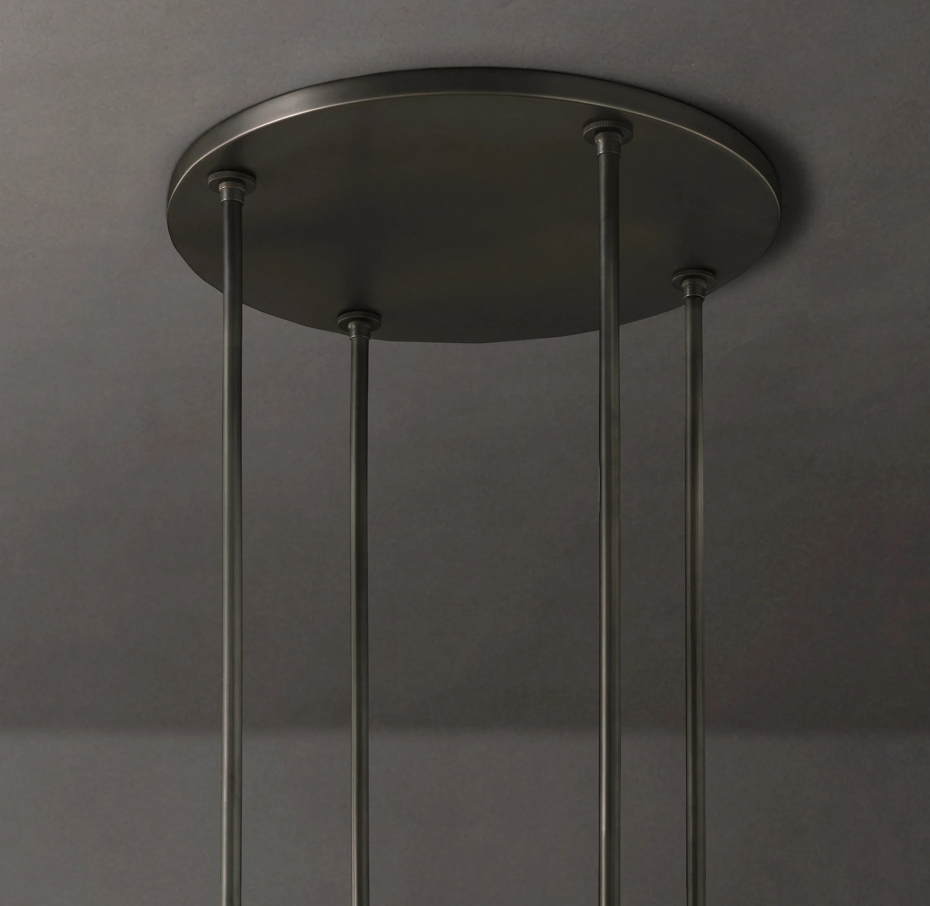 60 Inch Cylindrical Milk Glass Round Chandelier - Ravelle