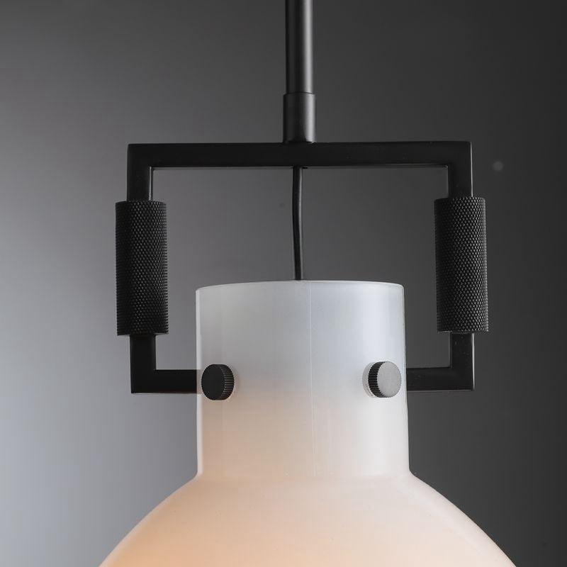 10 Inch Milk Glass Dome Pendant Light - Machinist