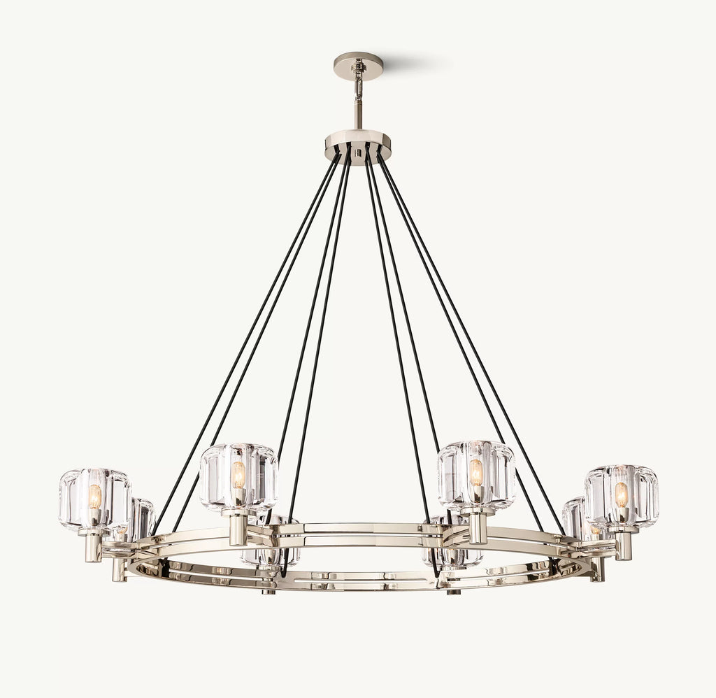 48 Inch Crystal Round Candle Chandelier - Demaret