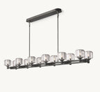 72 Inch Crystal Double Linear Candle Chandelier - Demaret