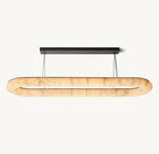 74 Inch Lisse Oval Alabaster Chandelier - Rivage