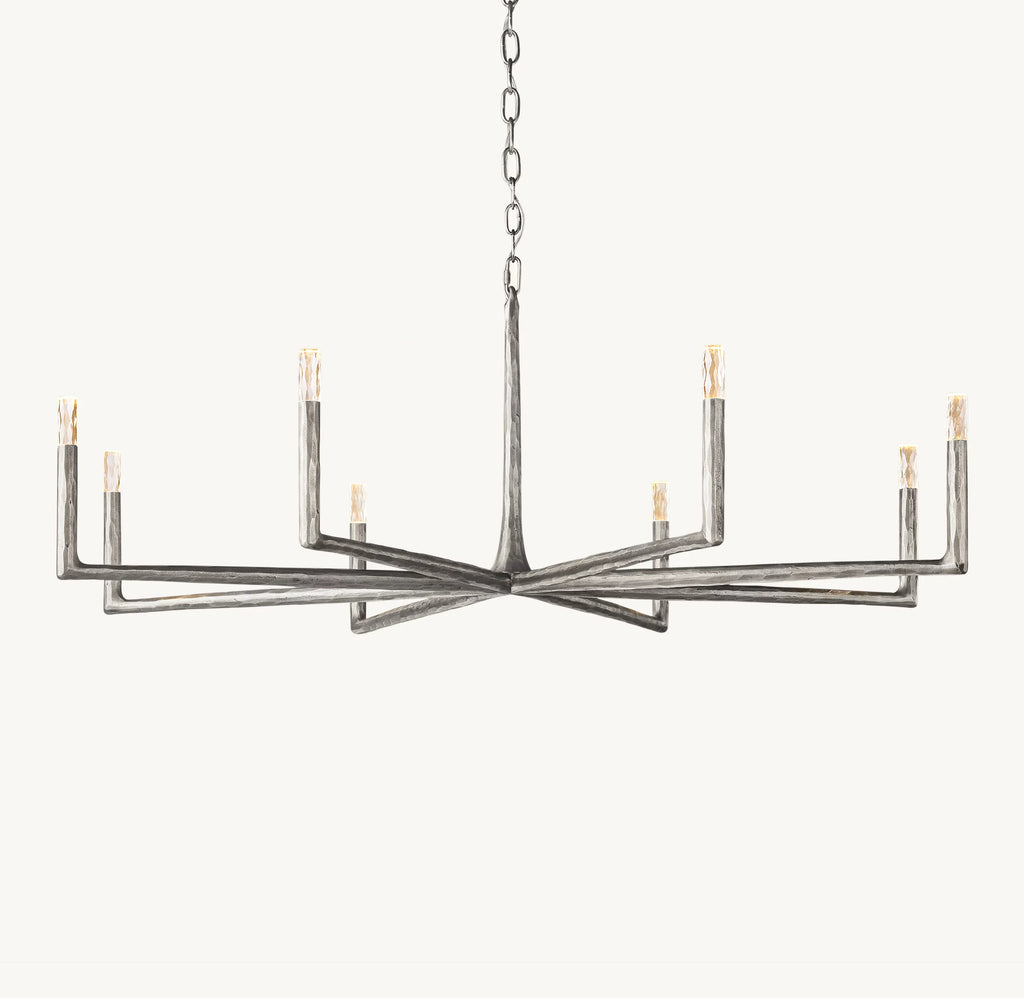 60 Inch Forged Candlestick Chandelier - Thaddeus