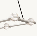 72 Inch Globe Crystal Rectangular Chandelier - Eclatant