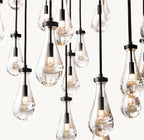 60 Inch Raindrop Glass Round Chandelier – Ava