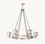 36 Inch Crystal Round Candle Chandelier - Demaret
