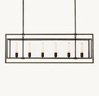 54 Inch Glass Rectangular Chandelier - Beckman
