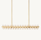 54 Inch Hexagonal Crystal Linear Chandelier – Arcachon