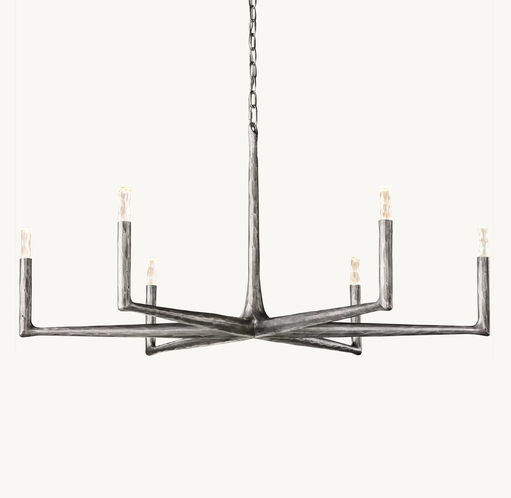 48 Inch Forged Candlestick Chandelier - Thaddeus