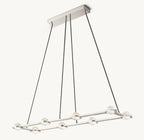 54 Inch Globe Crystal Rectangular Chandelier - Eclatant