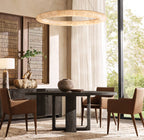 60 Inch Lisse Ring Alabaster Chandelier - Rivage
