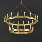 38 Inch Vintage Filament Tubular Candle Tiered Chandelier - Camino