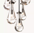 18 Inch Raindrop Glass Round Chandelier – Ava