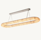 74 Inch Lisse Oval Alabaster Chandelier - Rivage