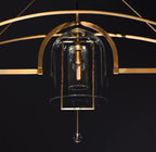 61 Inch Bell Glass Linear Chandelier - Fulcrum