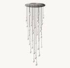 60 Inch Raindrop Glass Round Chandelier – Ava