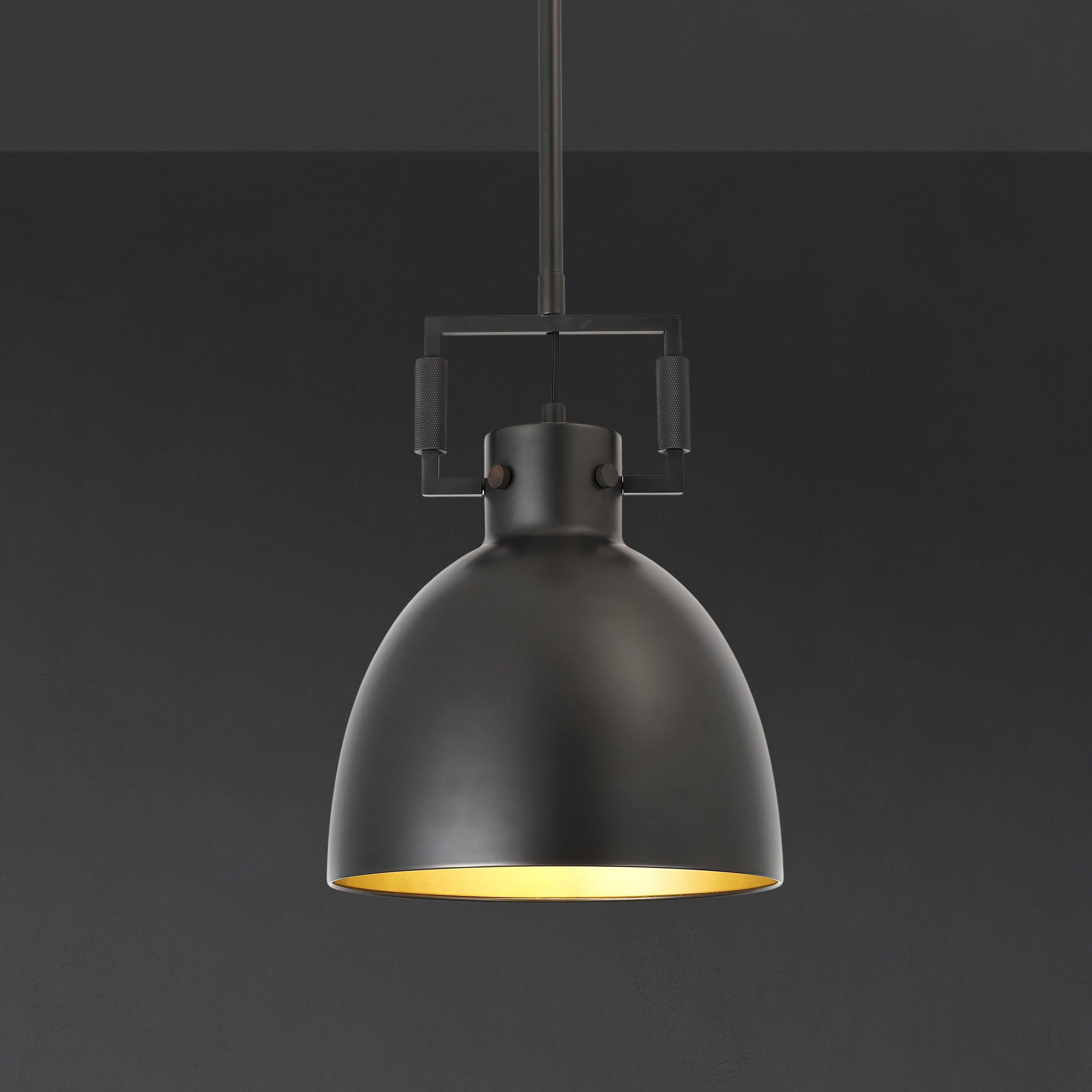 10 Inch Metal Dome Pendant Light - Machinist