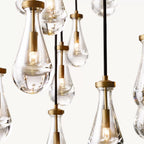 60 Inch Raindrop Glass Round Chandelier – Ava