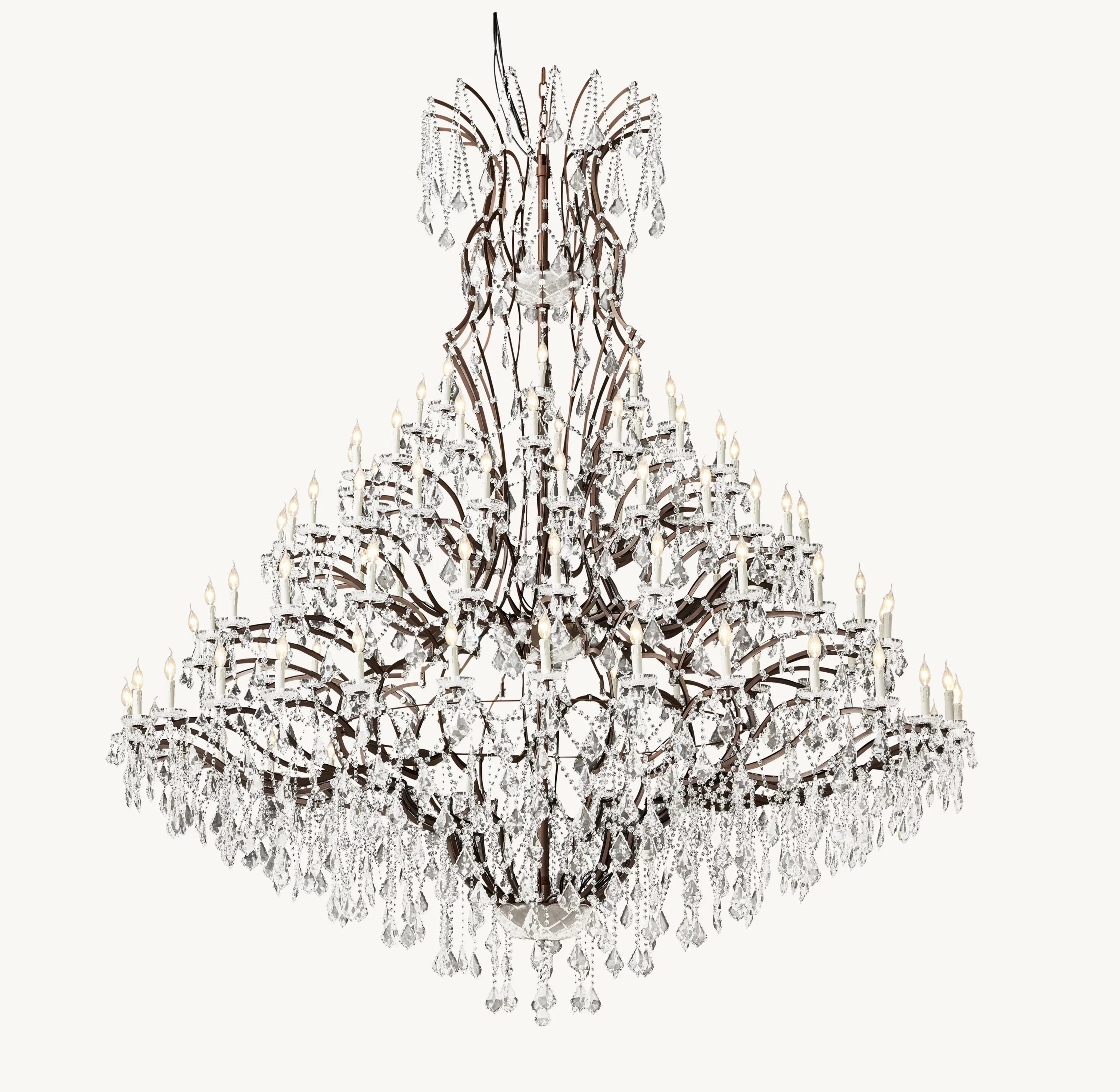 101 Inch Candelabra Crystal Chandelier - Rococo