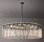 48 Inch Textured Glass Round Chandelier - Calamette