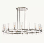 60 Inch Cylindrical Glass Candle Round Chandelier - Ravelle