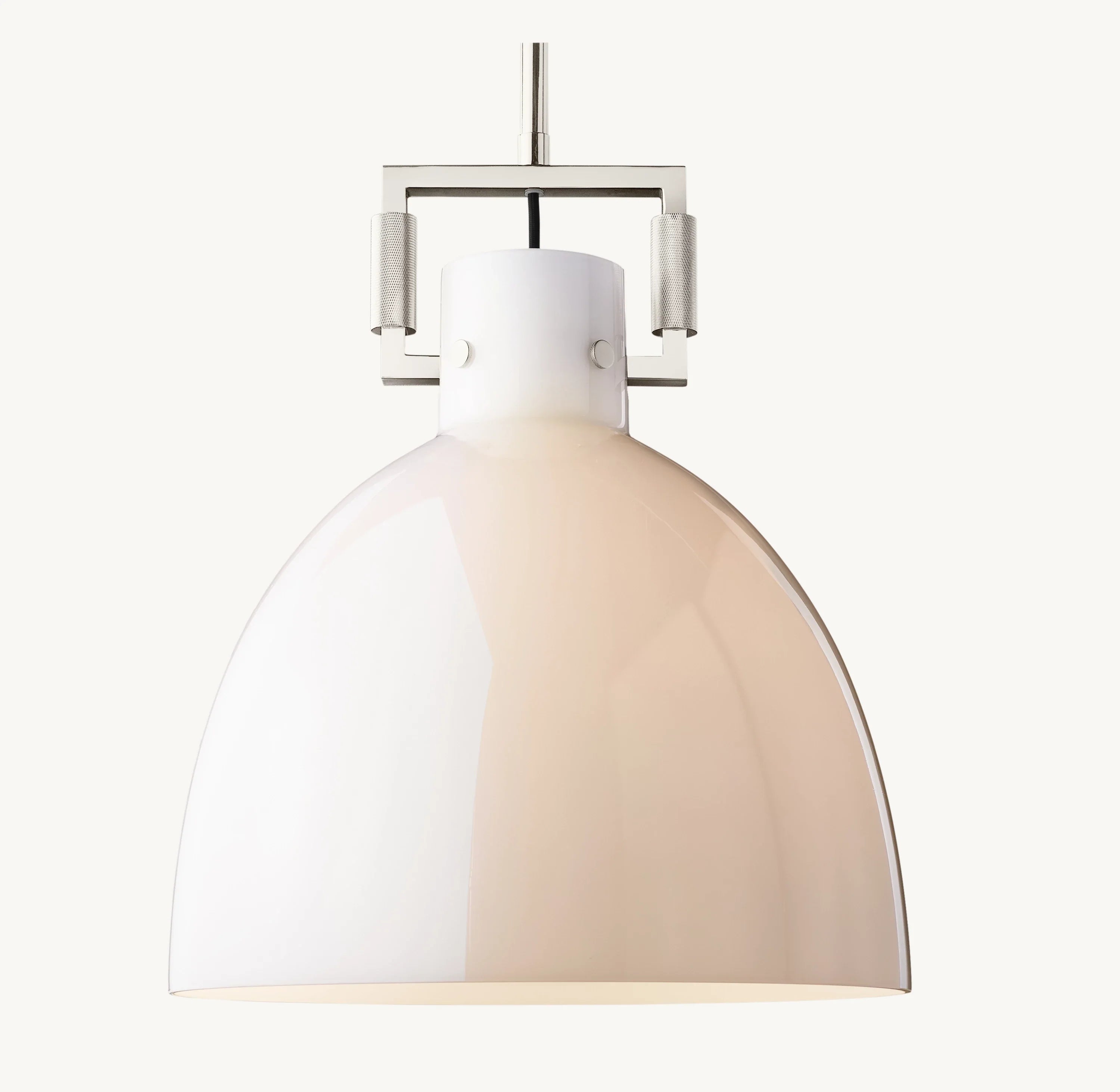10 Inch Milk Glass Dome Pendant Light - Machinist