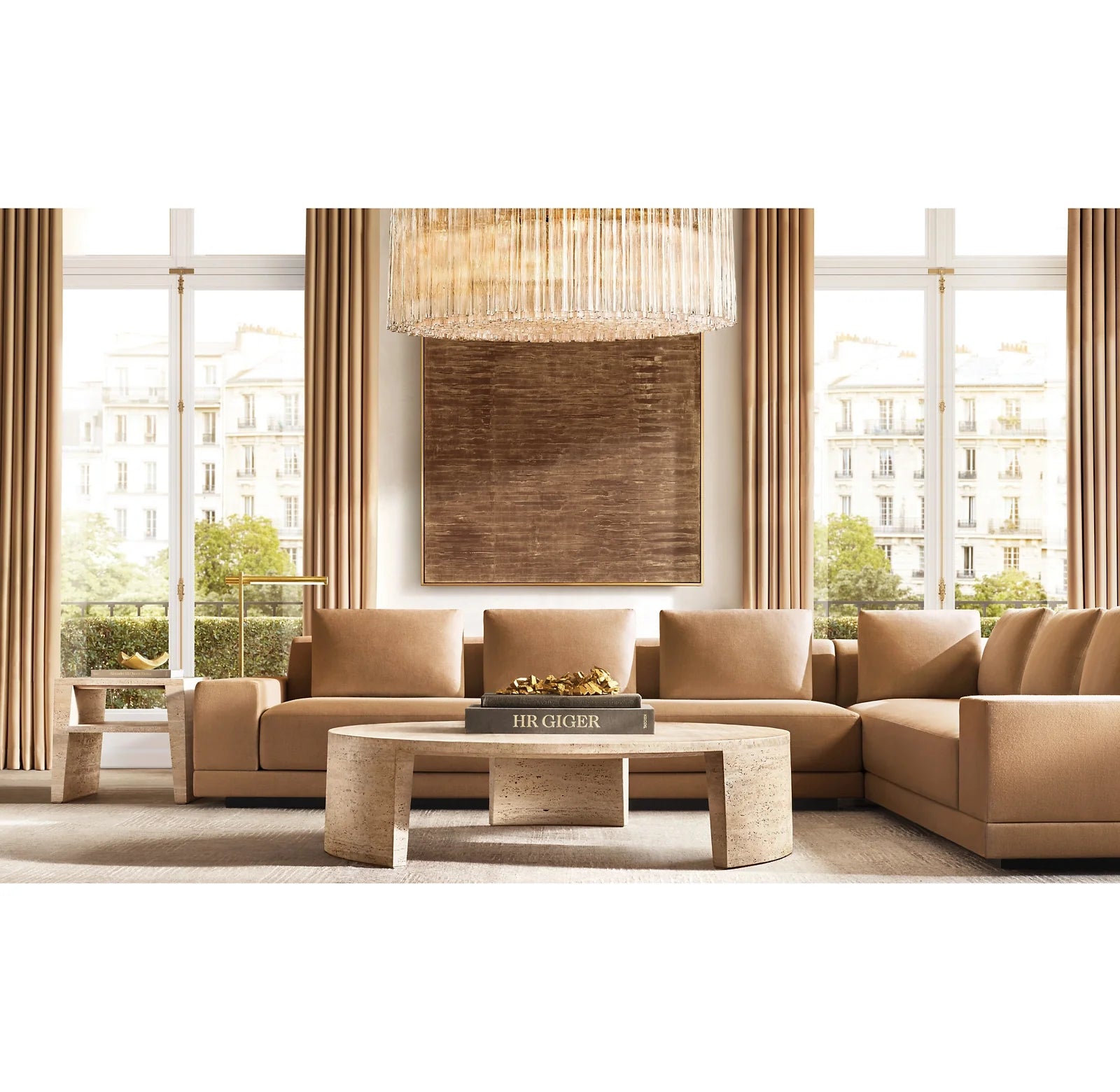 48 Inch Tronchi Glass Round Chandelier - Cielo