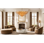 62 Inch Smoked Murano Glass Tiered Chandelier - Chiara