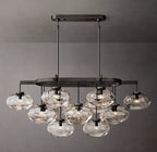 54 Inch Glass Bubble Oval Chandelier - Cabrette