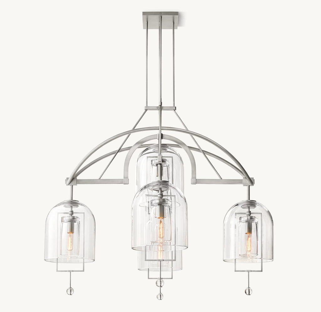 48 Inch Bell Glass Chandelier - Fulcrum
