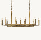 54 Inch Forged Candlestick Linear Chandelier - Thaddeus