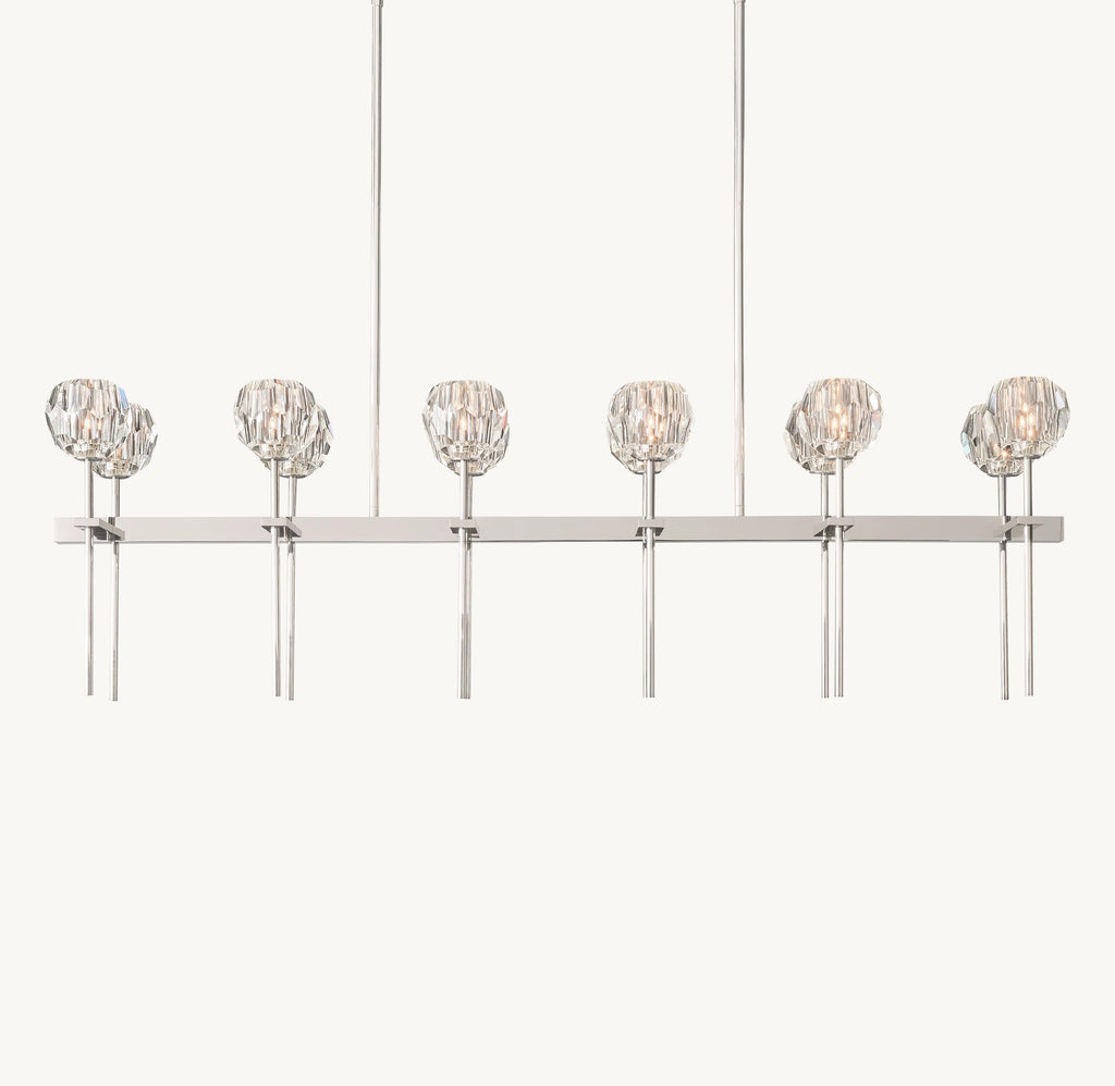 60 Inch Crystal Double Linear Chandelier – Boule