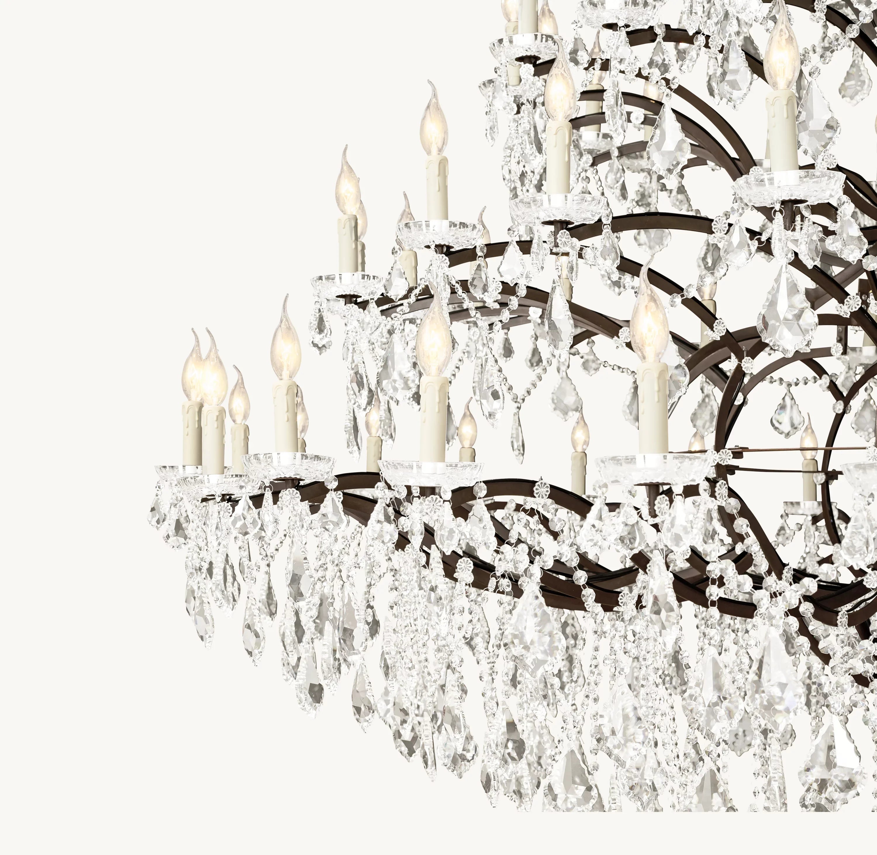 101 Inch Candelabra Crystal Chandelier - Rococo
