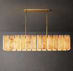 72 Inch Alabaster Rectangular Chandelier - Calamette