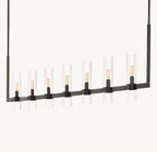 54 Inch Cylindrical Glass Candle Linear Chandelier - Ravelle