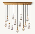 54 Inch Raindrop Linear Chandelier – Ava