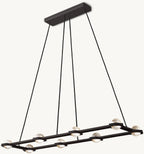 54 Inch Globe Crystal Rectangular Chandelier - Eclatant