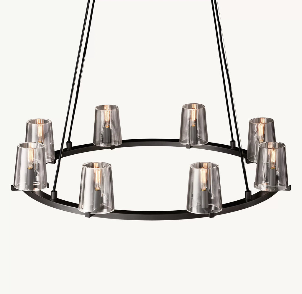 36 Inch Hurricane Candle Ring Chandelier - Pauillac