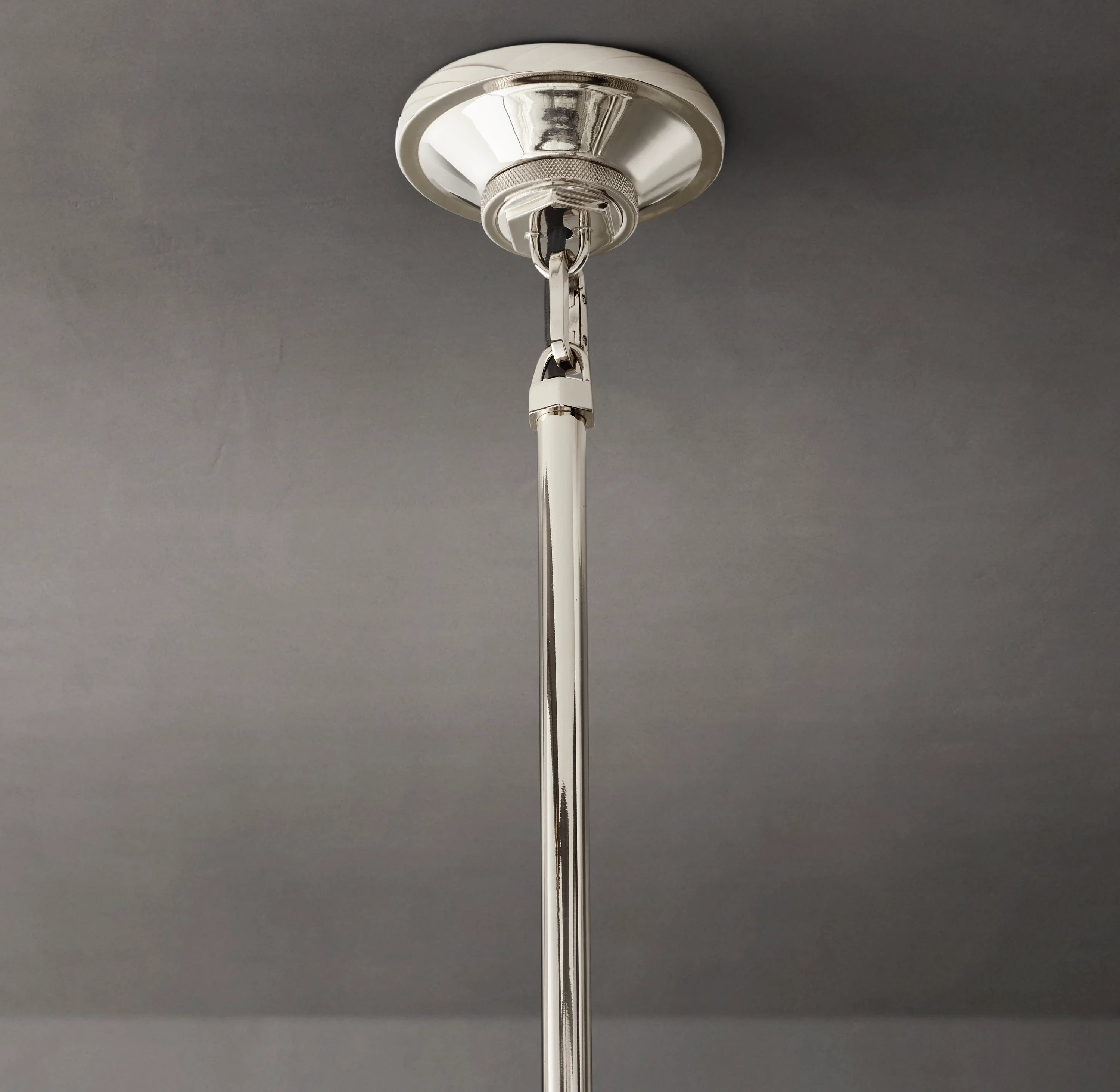 10 Inch Ribbed Glass Dome Pendant Light - Machinist