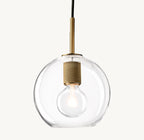 8 Inch Globe Glass Pendant Light - Utilitaire