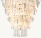 36 Inch Crystal Rod Tiered Chandelier - Amadeo