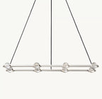54 Inch Globe Crystal Rectangular Chandelier - Eclatant